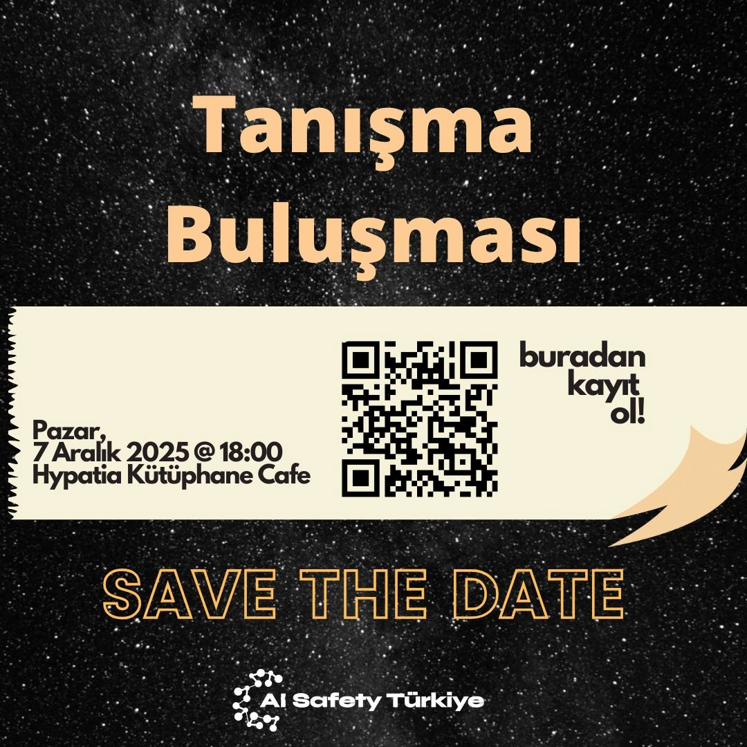 7 Aralık 2025 saat 18.00 Hypatia Kütüphane Cafe tanışma buluşması afişi.